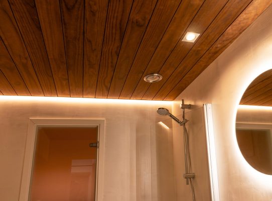 LedStore moderniserade belysningen i badrummet och bastun