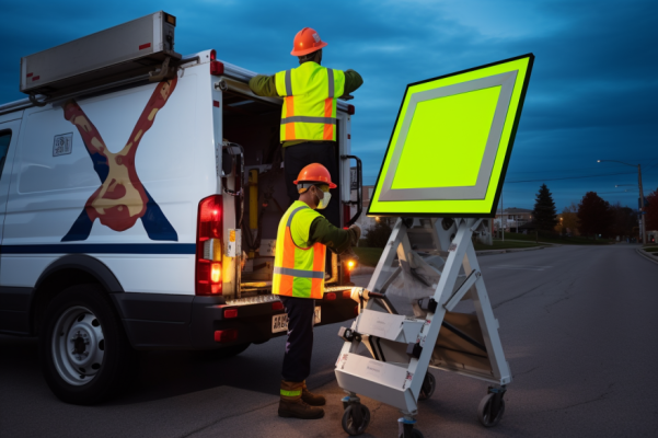 Service och underhåll av LED-trafikskyltar